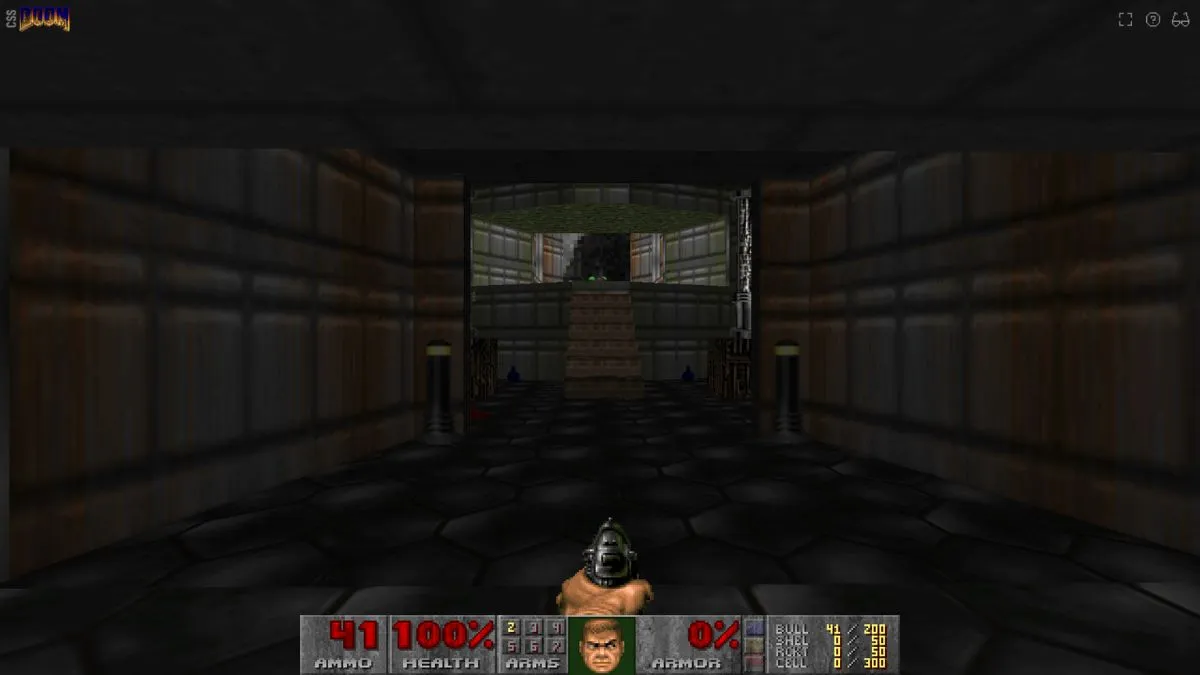 DOOM napisany w CSS i HTML.