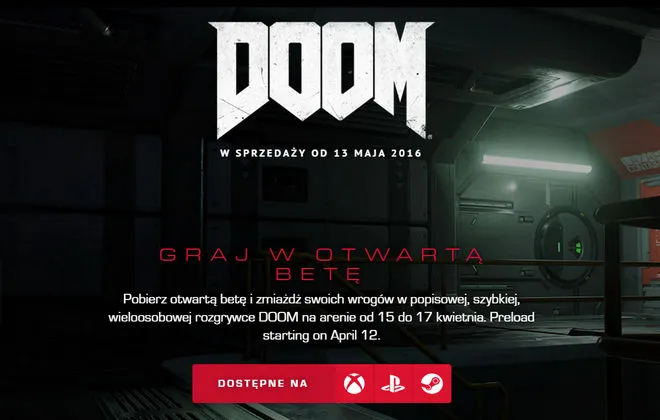 Otwarta beta gry DOOM rozpocznie się 15 kwietnia