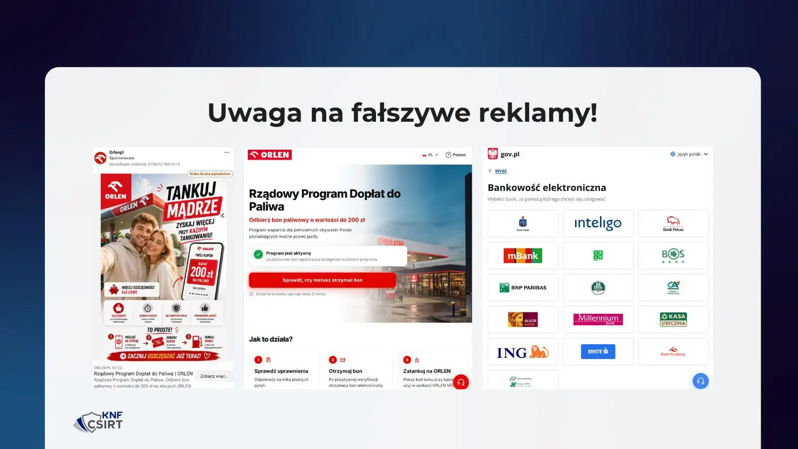 Uwaga na fikcyjne bony paliwowe. Oszuści podszywają się pod Orlen