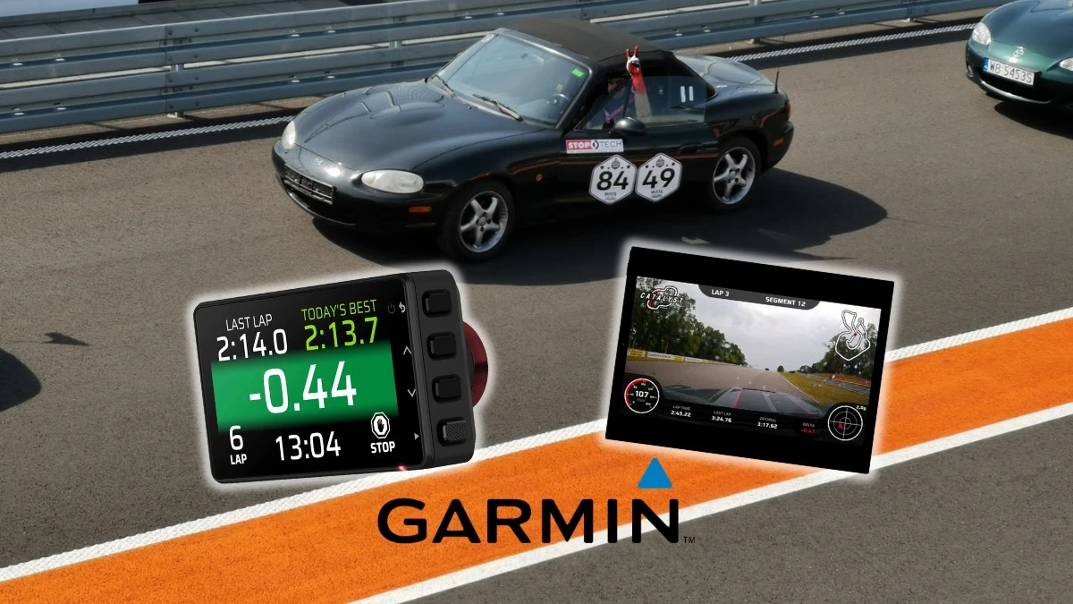 To pudełeczko od Garmin to instruktor jazdy na torze. Catalyst 2 ma GPS 25 Hz