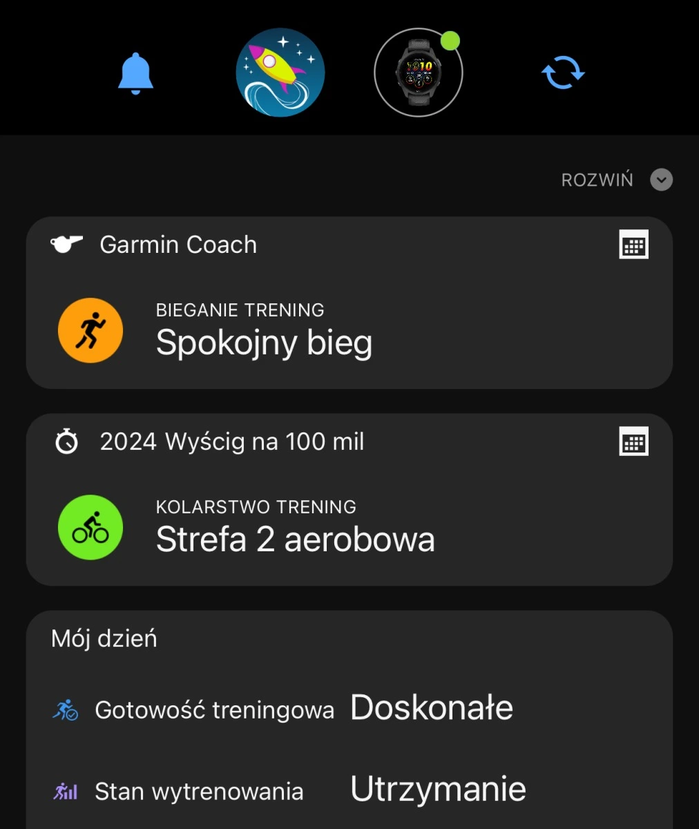Garmin Coach: dwa plany treningowe
