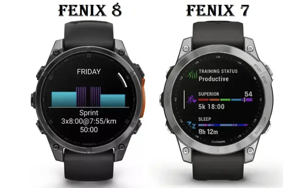 Garmin Fenix 8 vs Fenix 7 rozmiar ekranu