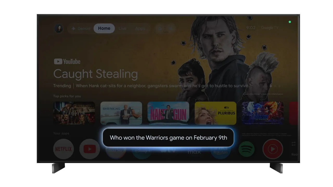 Gemini w Google TV.