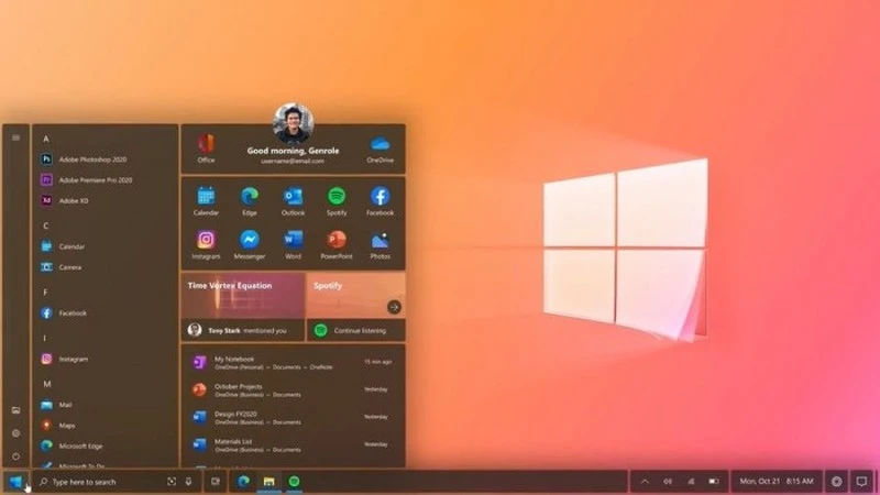 Ach, gdyby Windows 10 tak wyglądał… Piękny koncept od Genrole Caspe