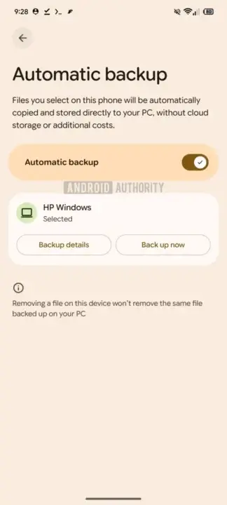 android backup na pc