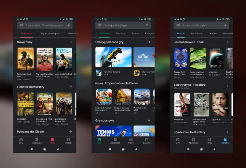 Tryb ciemny w Sklepie Play na Androidzie. Oto, jak go włączyć