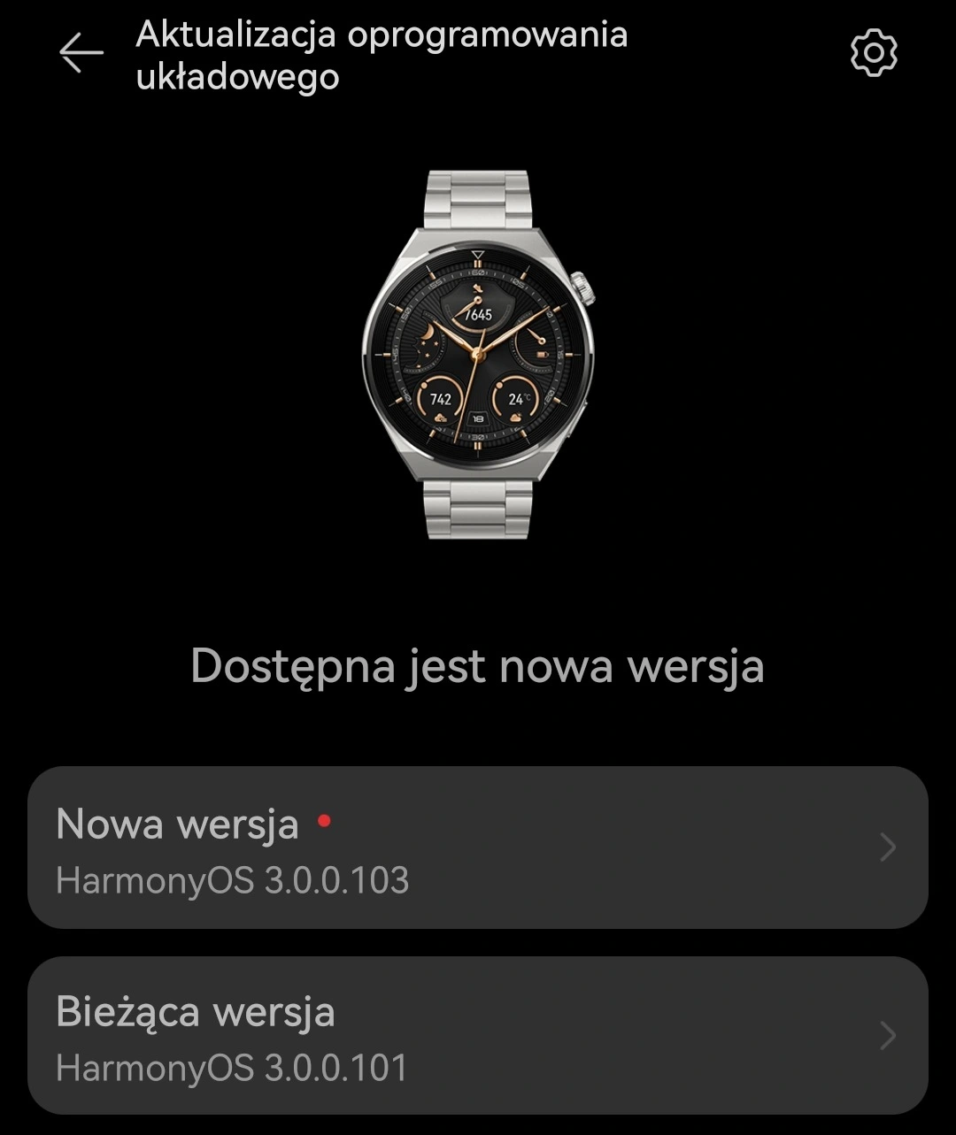 Huawei Watch GT 3 Pro nowa wersja HarmonyOS 3