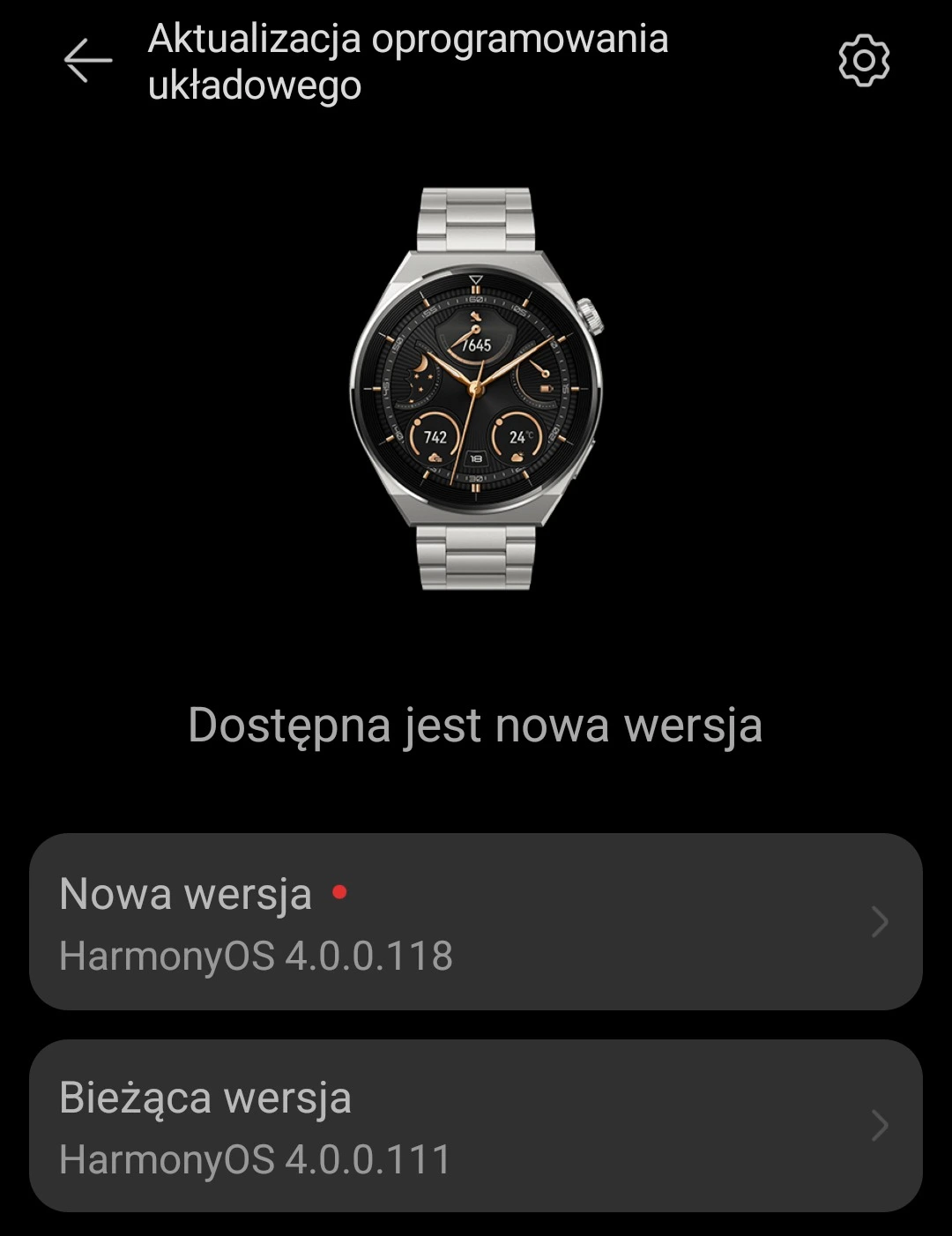 HarmonyOS 4.0.0.118 dla Huawei Watch GT 3 Pro