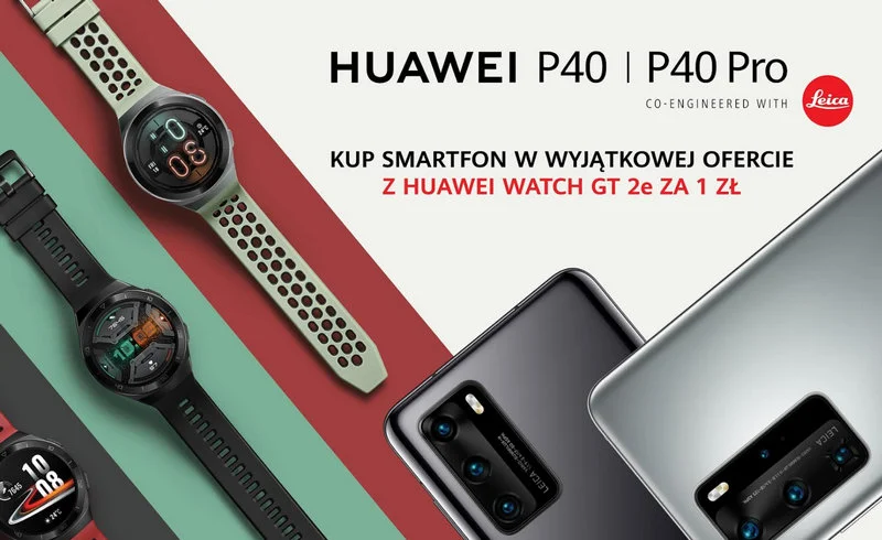 Promocja: flagowce Huawei ze smartwatchem Watch GT 2e za 1 zł