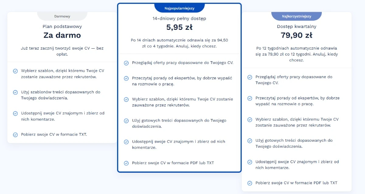 Cennik na stronie Interviewme.pl