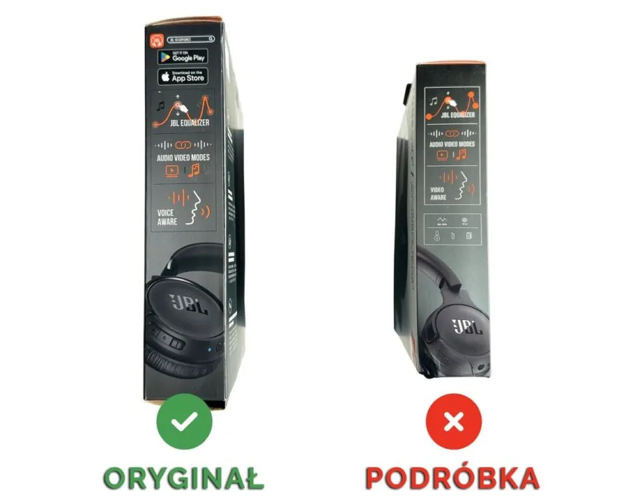 JBL Tune 520 BT podróbki jak rozpoznać
