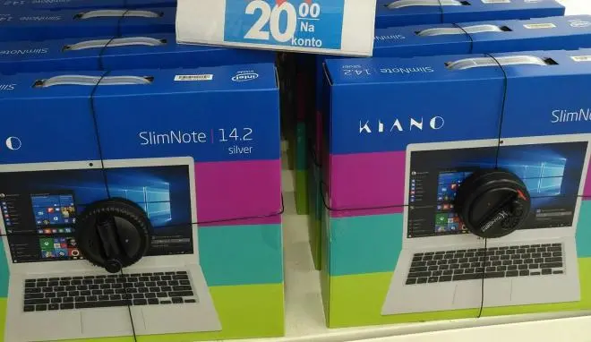 Notebook Kiano SlimNote 14.2 przeceniony w Auchan. Jeszcze taniej niż w Biedronce!