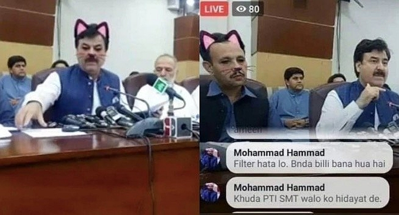 Pakistański rząd prowadził transmisję na żywo z kocim filtrem