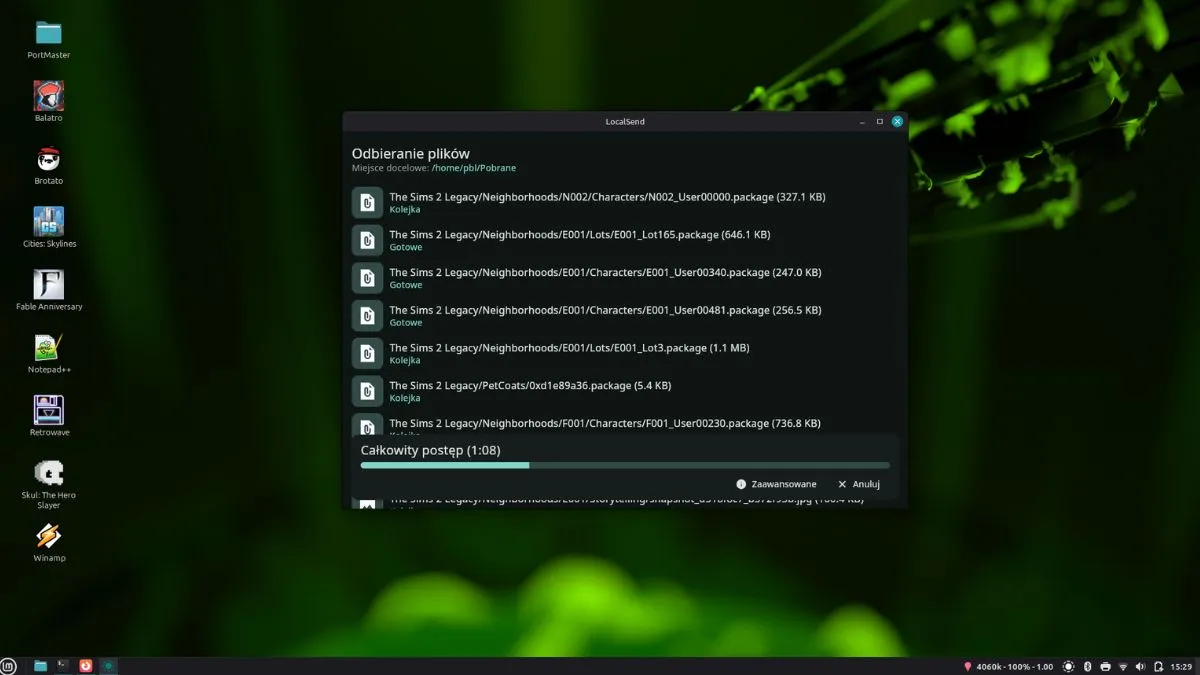 Transfer pliku z Windows na Linux
