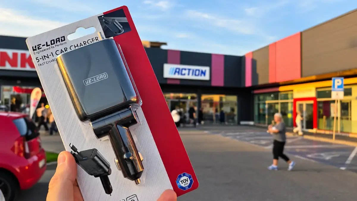 Kupiłem ją w Action za 42,95 zł. Ta ładowarka samochodowa ma aż 5 wyjść