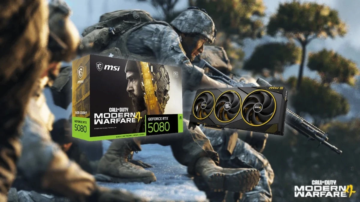 MSI pokazało RTX 5080 dla fanów Call of Duty. Żółte jest nawet chłodzenie
