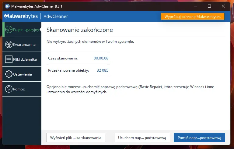 Malwarebytes AdwCleaner