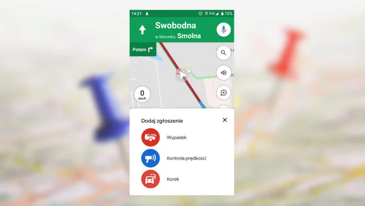 Mapy Google z użytecznymi nowościami. Podczas jazdy zgłosisz korek, wypadek i kontrolę prędkości