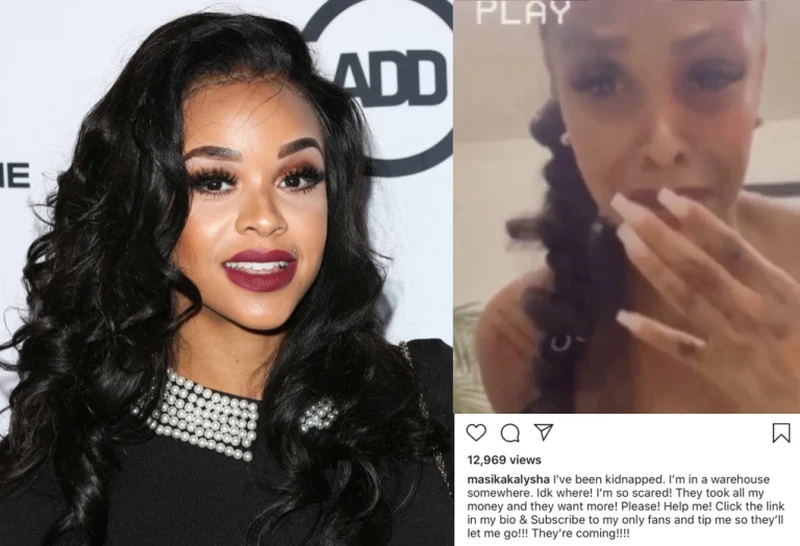 Gwiazda upozorowała swoje porwanie. Apelowała o wpłaty na OnlyFans