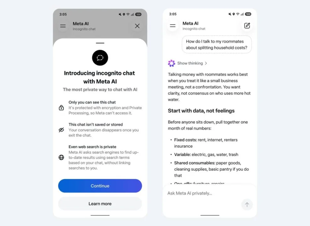 WhatsApp ukrywa rozmowy z AI. Ten tryb wymaże twoje zapytania z serwerów