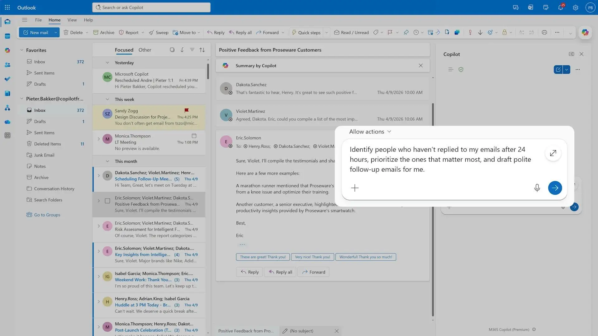 Myśleliście, iż Microsoft odpuści Copilota? Outlook dostaje więcej AI