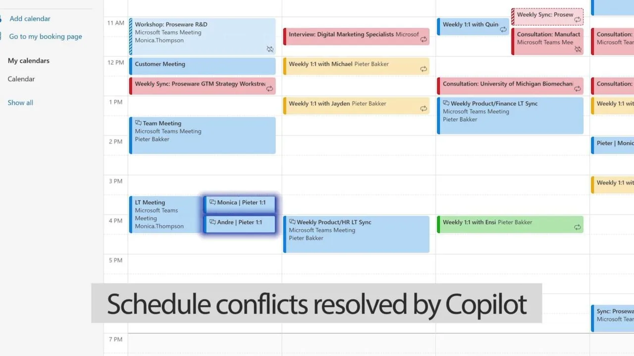 Microsoft Copilot rozwiąże konflikty spotkań.