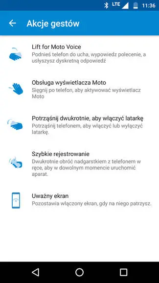 Moto X Force gesty