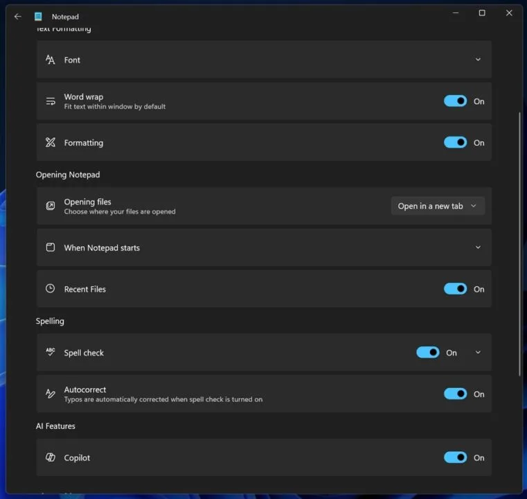Koniec nudnego Notatnika. Microsoft dodaje funkcję, na którą czekaliśmy latami. Źródło: Windows Latest