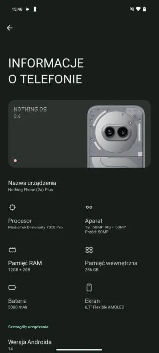 oprogramowanie Nothing Phone (2a) Plus