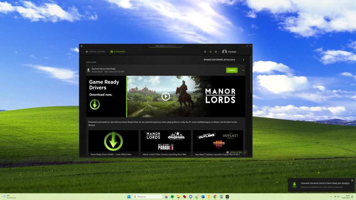 Nowe sterowniki Game Ready i Studio dla kart graficznych NVIDIA (16.04.2024)