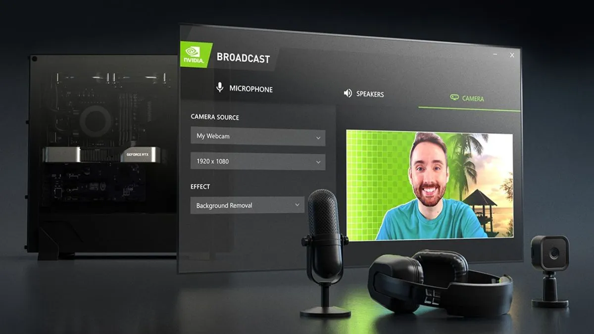 NVIDIA Broadcast z nowymi funkcjami. Od generowania klatek po lokalne AI