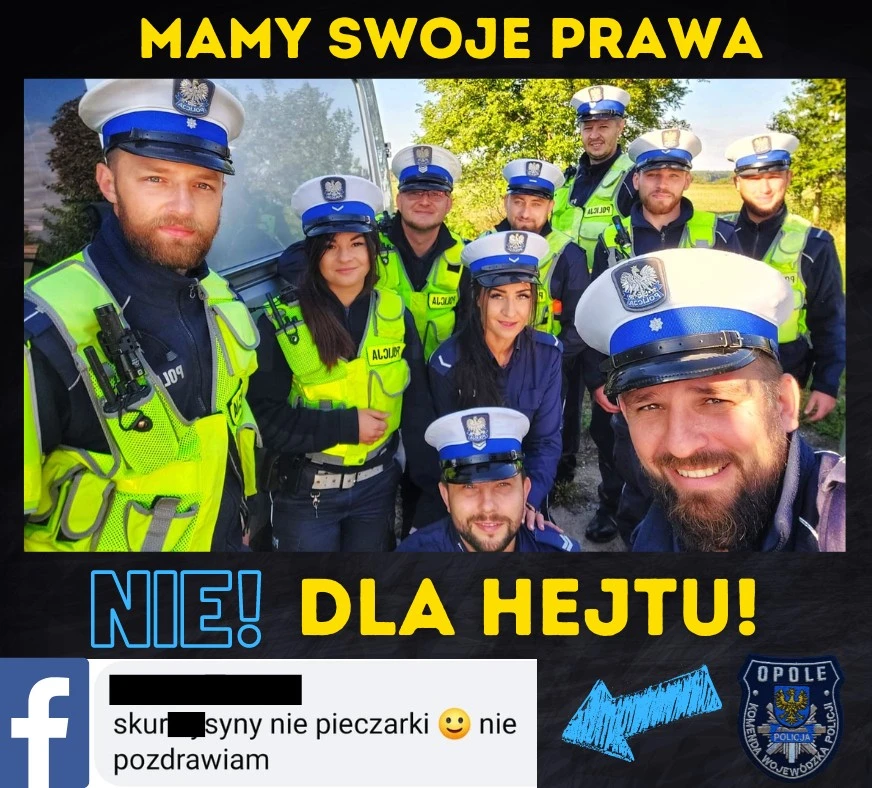 Obraziła policjantów na Facebooku