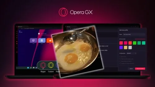 Opera GX ulepszona (na chwilę). Usunięto zdjęcie jajka sadzonego