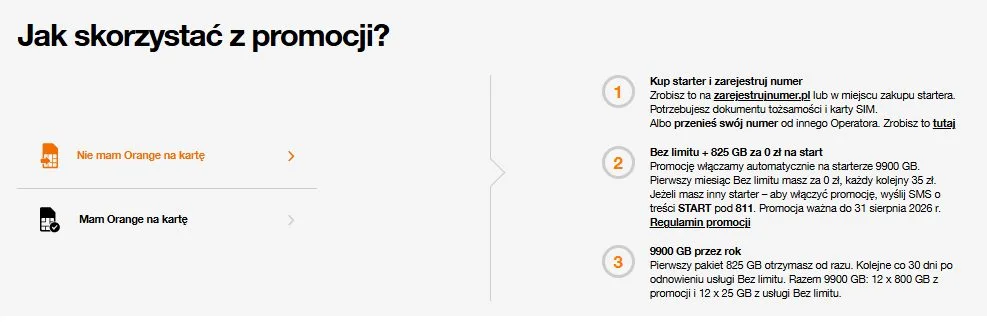 2324 GB za niecałe 5 złotych. Ten trik z Orange i NJU to absolutny hit