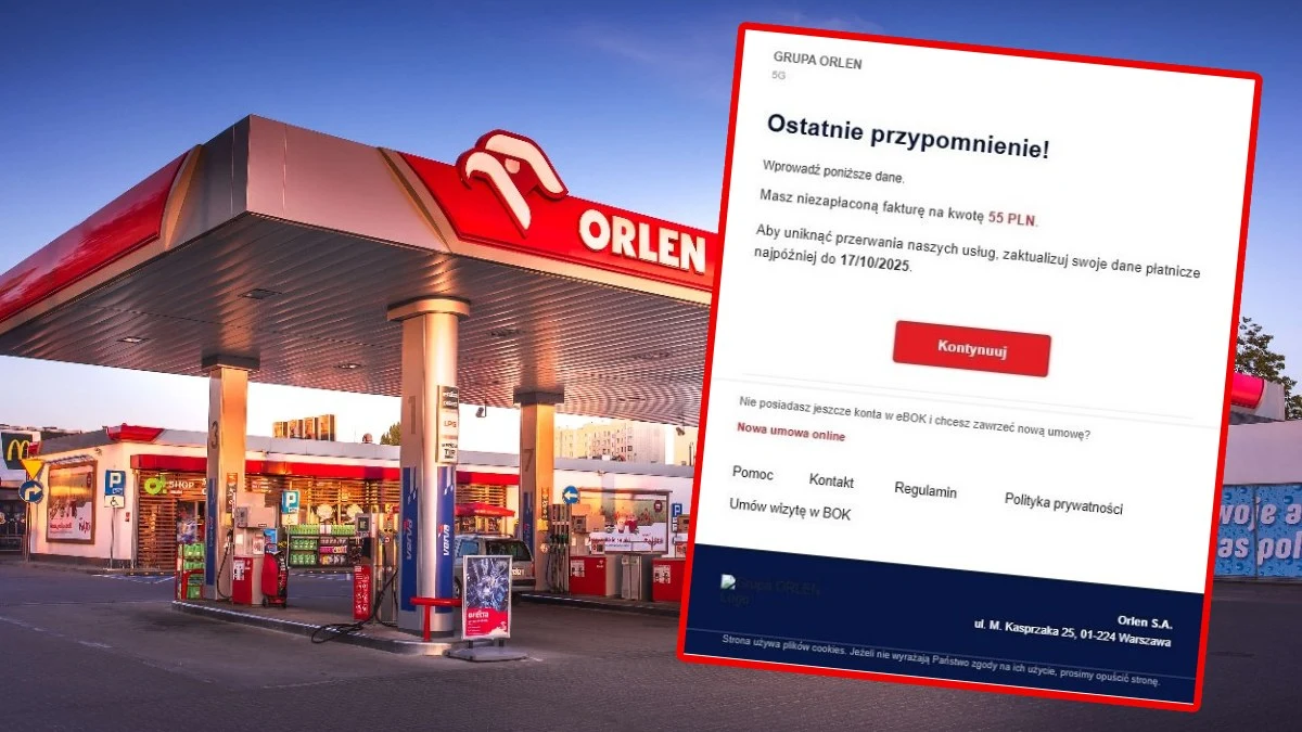 Dostałeś taką wiadomość od Orlenu? Uważaj, to bezczelna pułapka oszustów
