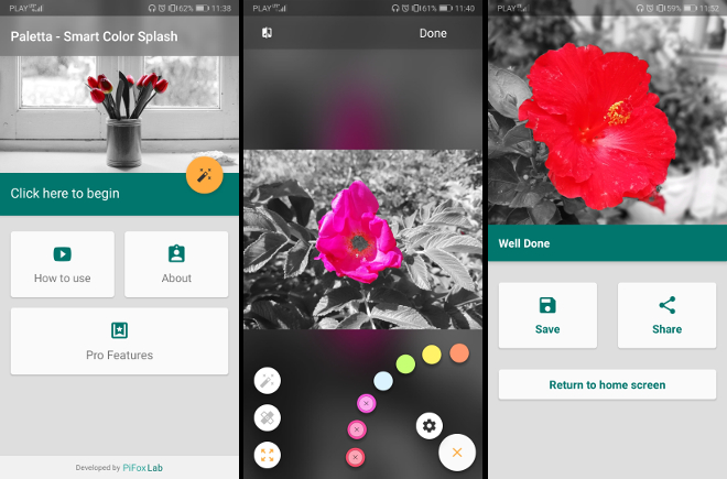 Paletta – pojedyncze kolory na pierwszym planie (recenzja aplikacji)