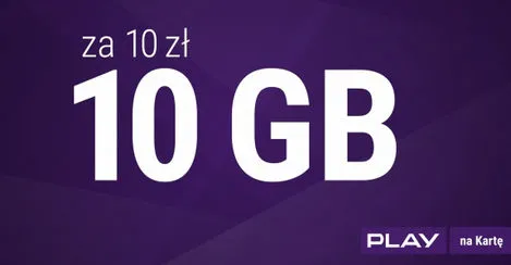 Pakiet 10 GB za 10 zł w sieci Play
