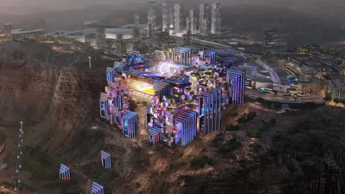 Koncept stadionu Prince Mohammed bin Salman Stadium na MŚ 2034