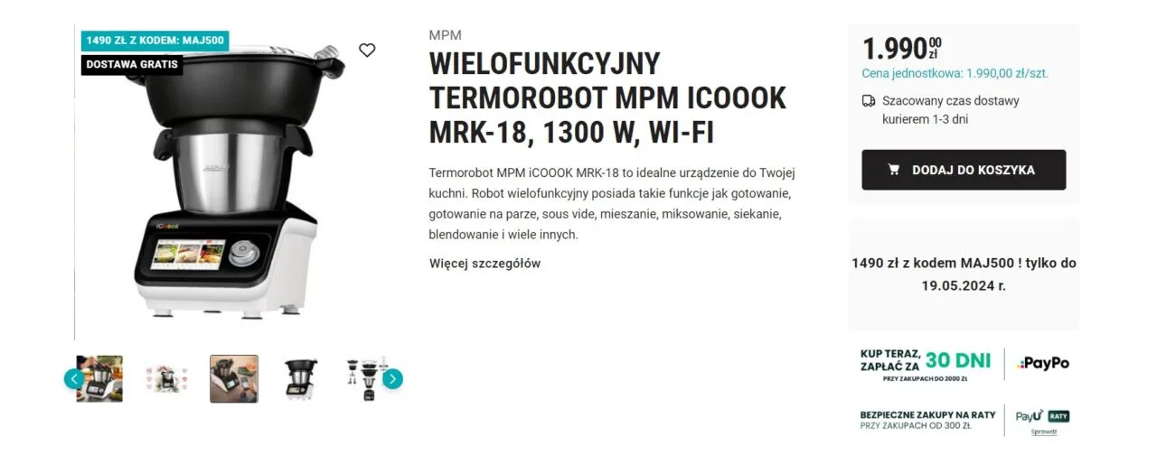 Promocja Biedronka Home MPM iCoook