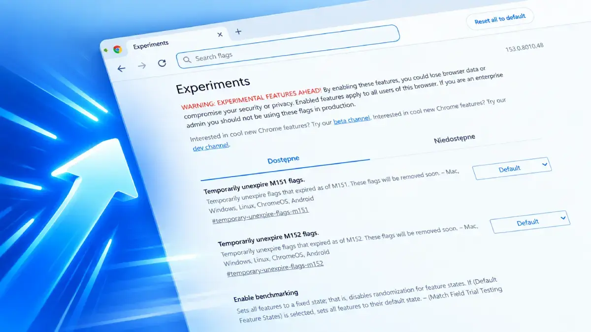 Chrome ma ukrytą funkcję pobierania. Włącz ją, a pliki mogą pobierać się szybciej
