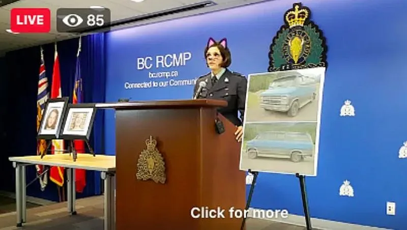 Kanadyjska policja z kocim filtrem streamowała konferencję o podwójnym morderstwie