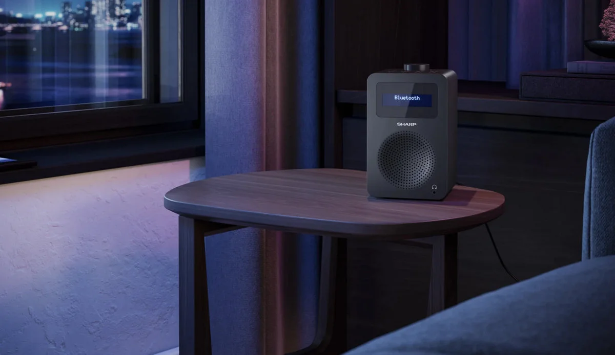 Cyfrowe radio Sharp DR-430 Tokyo. Wspiera DAB+/DAB i FM z RDS oraz Bluetooth 5.0