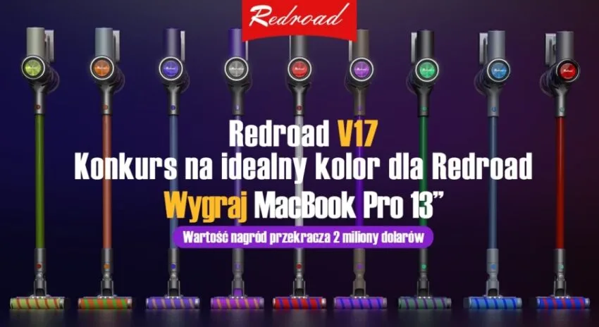 Konkurs Redroad V17 – stwórz swój własny kolor dla odkurzacza i wygraj MacBooka