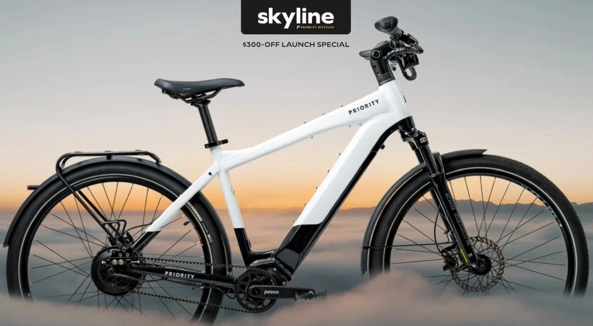 Prority Skyline. Rower elektryczny premium z przekładnią Pinion