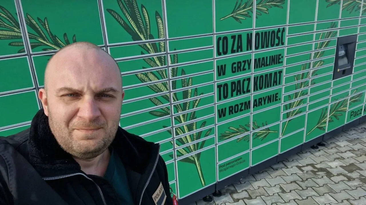Rozmarynowy Paczkomat stanął w Grzymalinie. Źródło: Facebook.com, Wulgarny Gracz