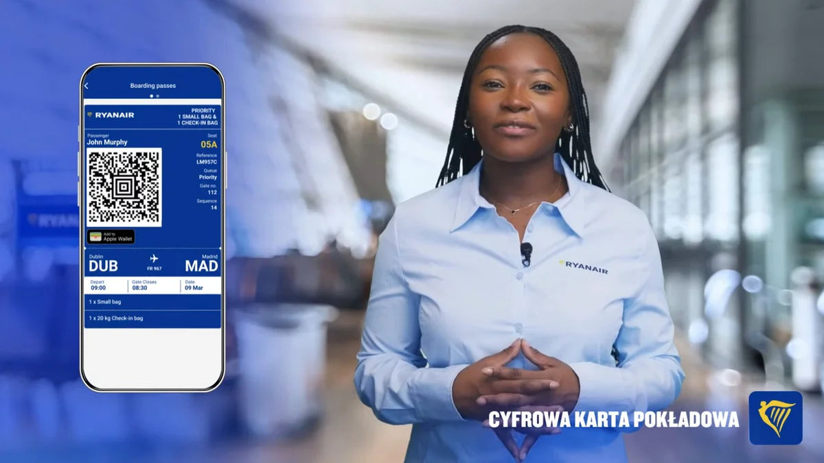 Ryanair rezygnuje z papieru. Na pokład wejdziesz tylko z aplikacją
