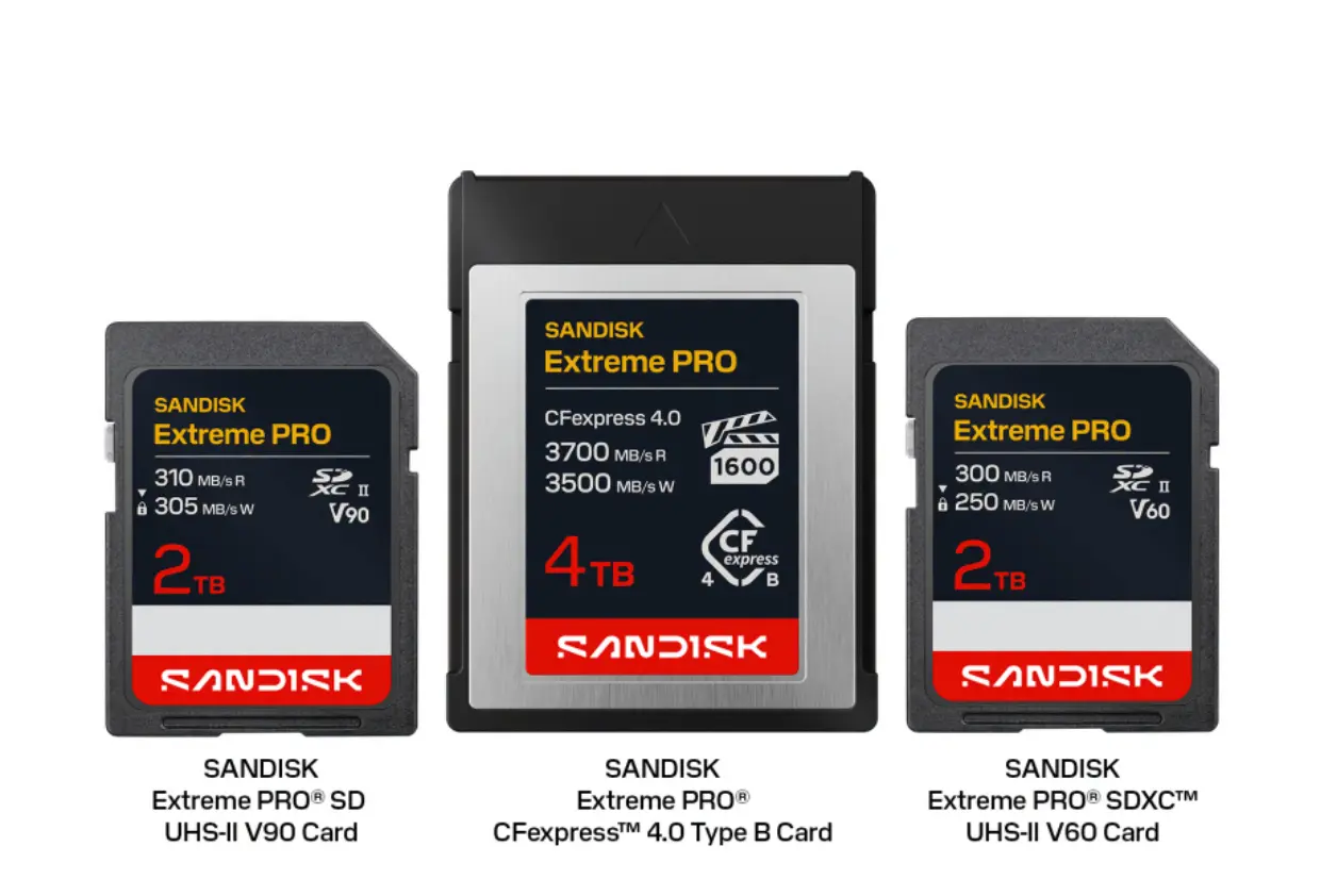 Sandisk ma nowe karty pamięci. 4 TB i wsparcie dla filmów w 12K