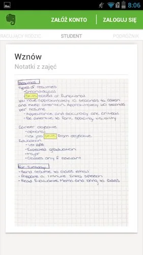 Przykładowa notatka