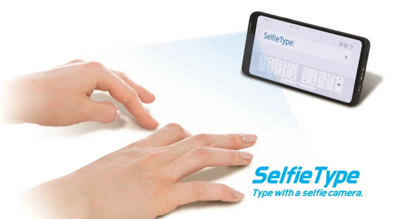 Samsung wykorzystał kamerkę selfie do stworzenia wirtualnej klawiatury. Poznajcie SelfieType
