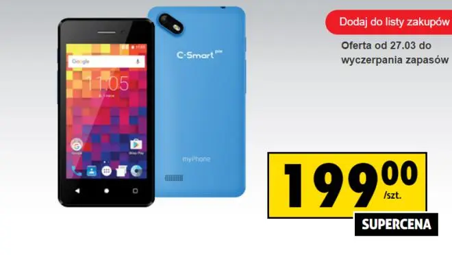 Smartfon za 199 zł od poniedziałku w Biedronce